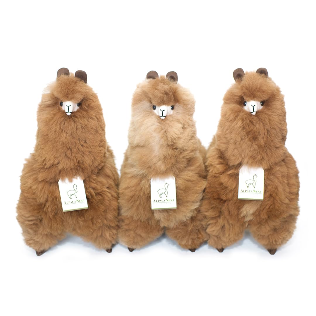 ☆リアルファー☆美品☆アルパカ　ぬいぐるみ　毛皮　リアル動物ぬいぐるみ アルパカぬいぐるみ 大きい45cm リアル もこもこ 高級